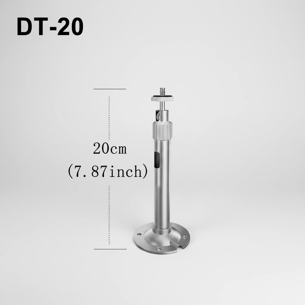 Metal stand with adjustable height feature, labeled DT-20 and 20cm (7.87 inch) on a white background.