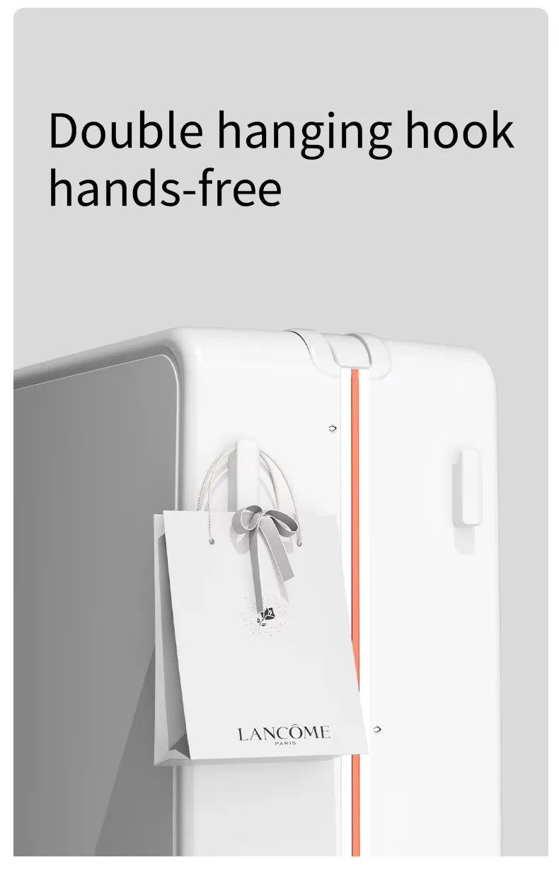 Lancème handbag with a double hanging hook on a light gray background