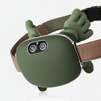 Green electronic device attached to a brown belt with 'ForeverLily' branding.