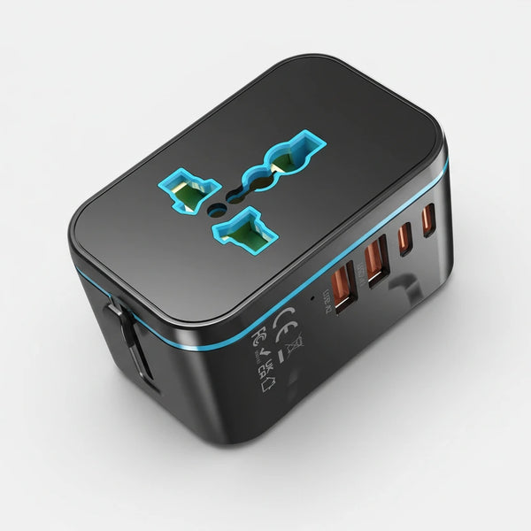 Adaptateur de voyage universel – Station de charge ultra-rapide et multiports